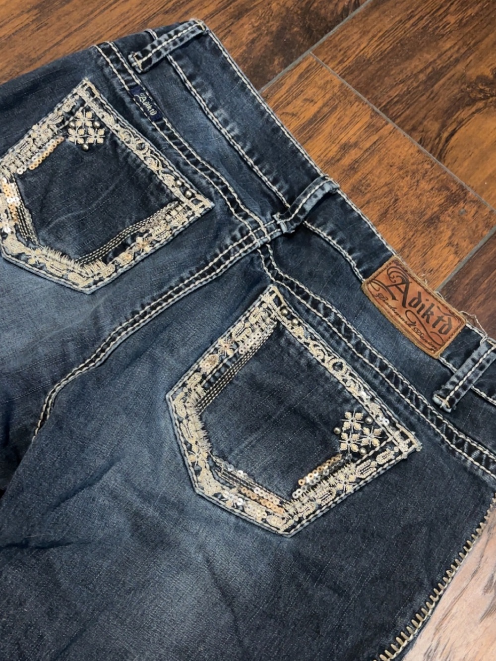 Adiktd Dark Blue Boot Cut jeans - Picture 3 of 7